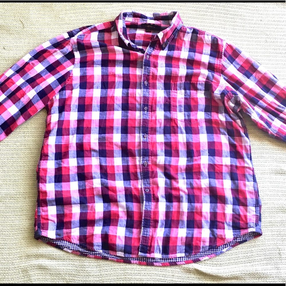 Red, white and blue flannel